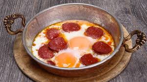Sucuklu Yumurta - Egg with Turkish Pastry
