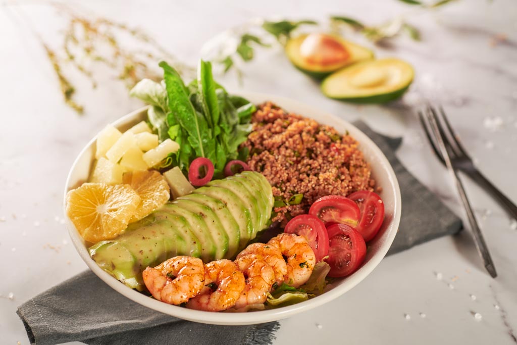 Karides ve Avokado One Bowl