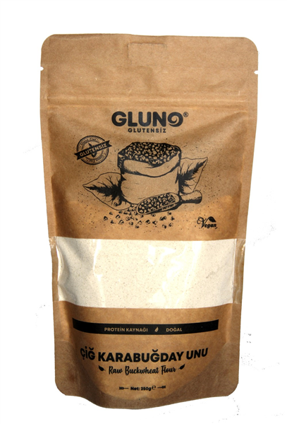 GLUNO ÇİĞ KARABUĞDAY UNU 750 GR 